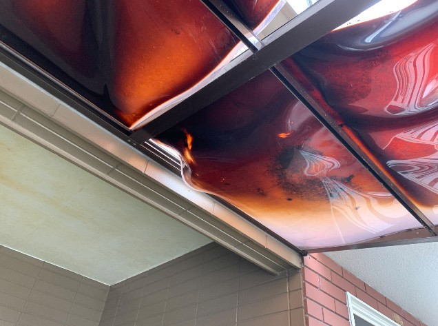 屋根修繕前調査　②経年劣化による屋根材の変形